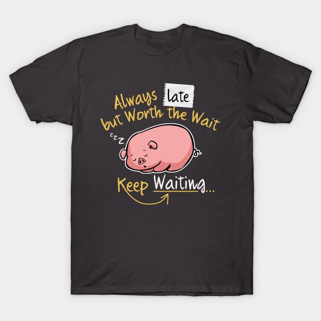 Cute Sleeping Pig. T-Shirt by tonydale